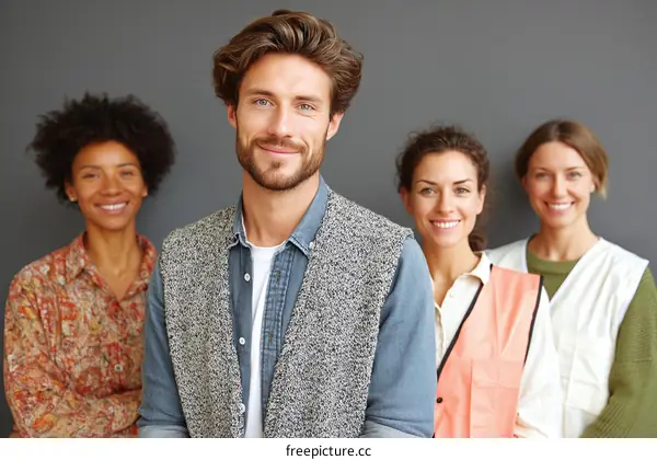 Diverse Team Standing Together