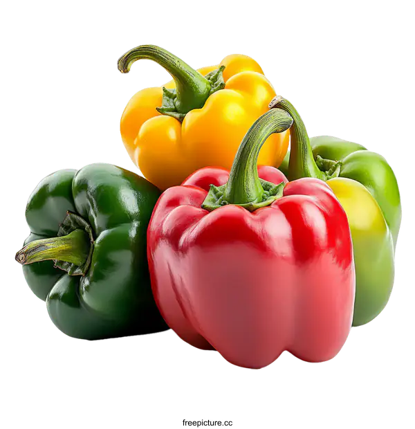 [Transparent Background PNG]Colorful Bell Peppers Close-up