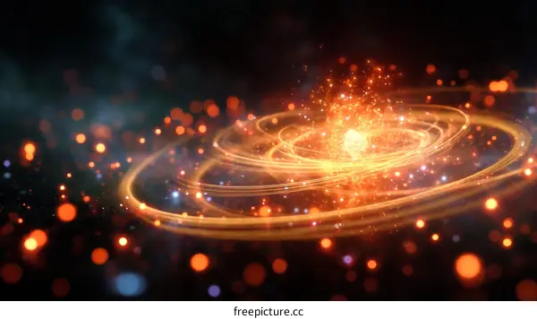 Abstract Spiral Galaxy Illustration