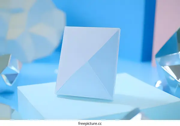 Blue Geometric Shapes Abstract Background