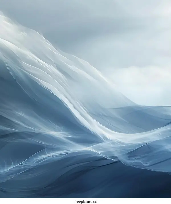 Abstract Blue and White Wave Background