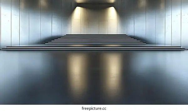 Modern Concrete Staircase Architectural Illustration
