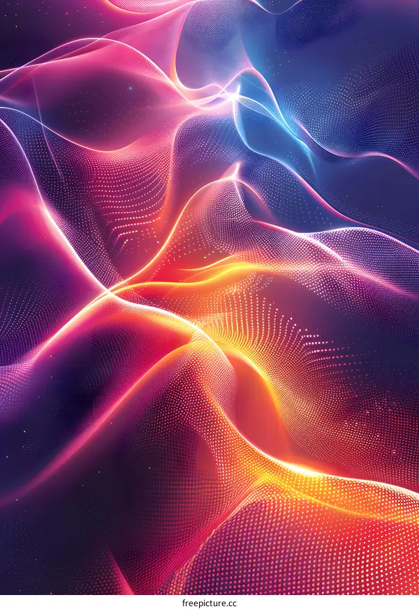 Colorful Wavy Particles