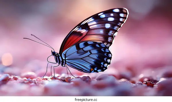 Close-up of a Beautiful Butterfly in Nature