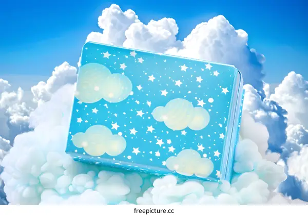 Blue Sky Clouds Pattern Box