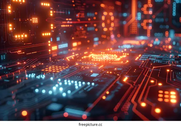 futuristic circuit board technology background