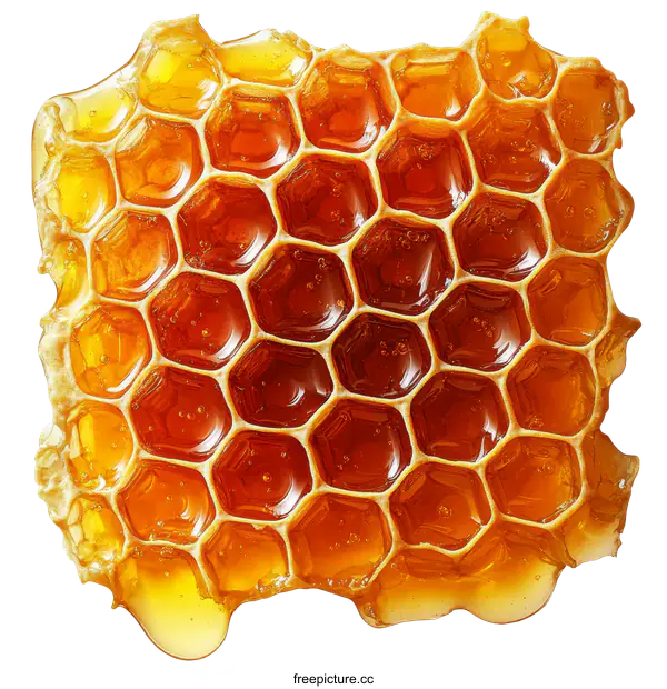 [Transparent Background PNG]Closeup Honeycomb Honeycomb Texture Detail