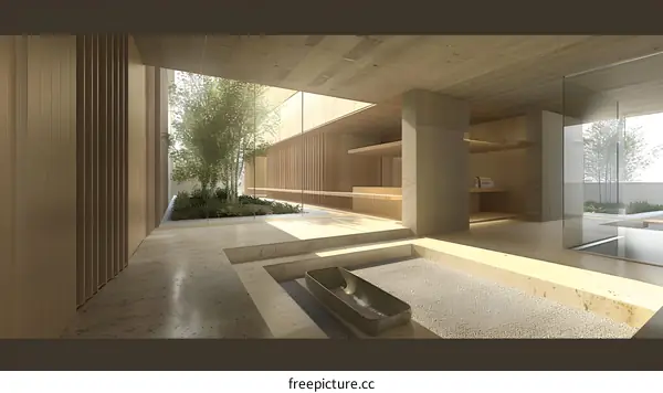 Modern Minimalist Zen Garden Interior Design