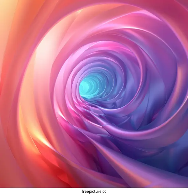 Colorful tunnel of light