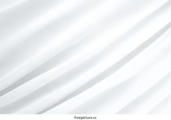 White Fabric Texture with Soft Drapery