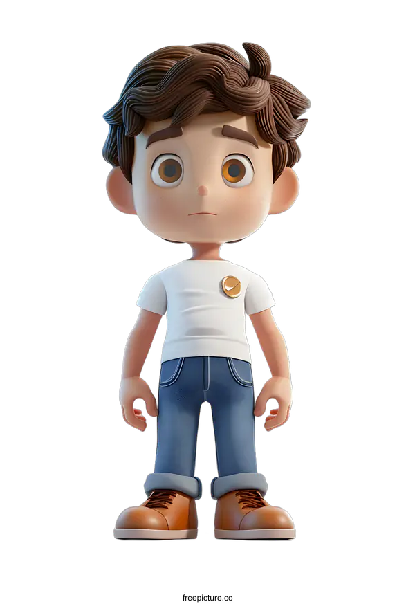 [Transparent Background PNG]3D Cartoon Boy Standing