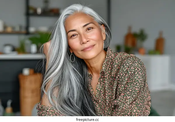 Portrait of a Woman with Gray Hair