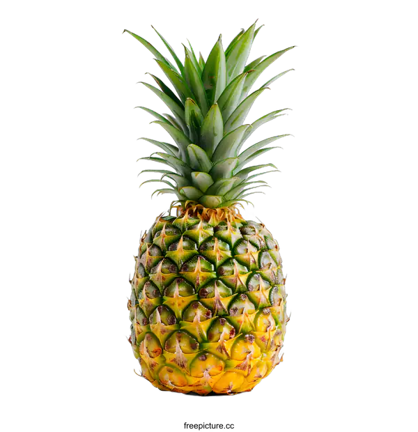 [Transparent Background PNG]Single ripe pineapple fruit