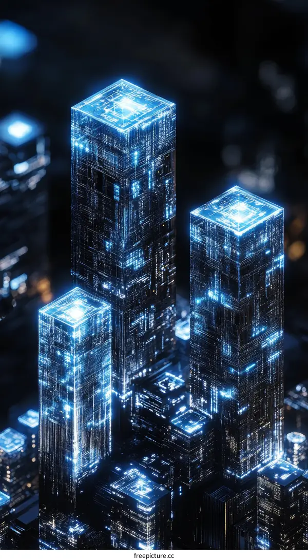 Futuristic City of Technological Structures