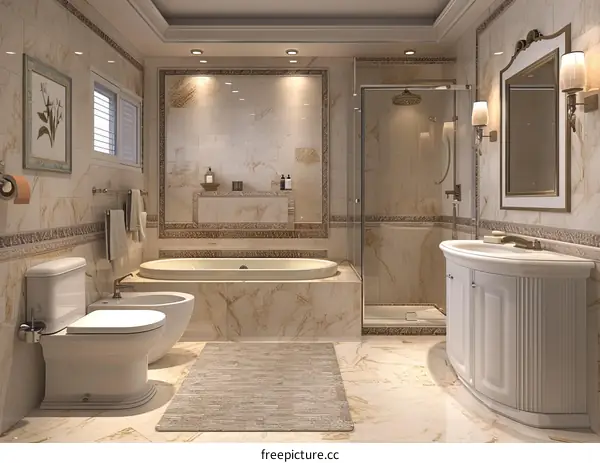 Luxury Classic Elegant Bathroom Interior Design