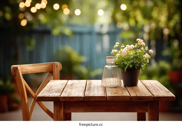 Rustic Outdoor Patio Table Setting