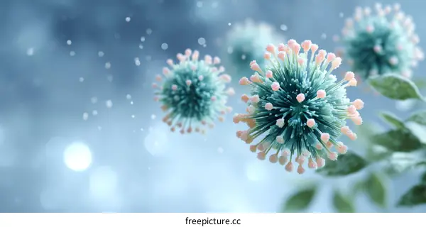 Virus Microstructure Scientific Illustration