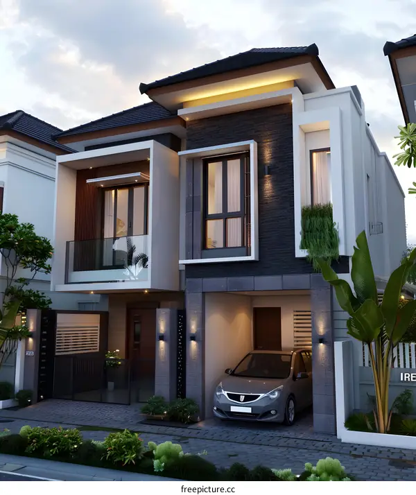 Modern Two Story House Design With Garage