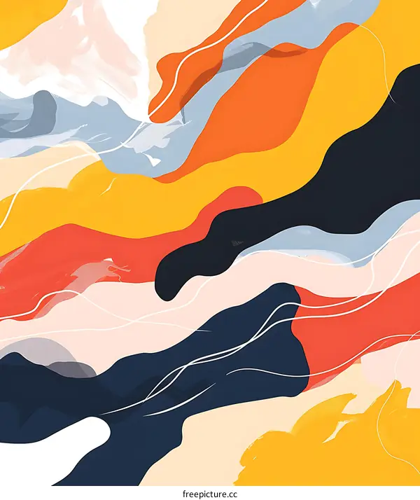 Abstract Art Background With Colorful Shapes