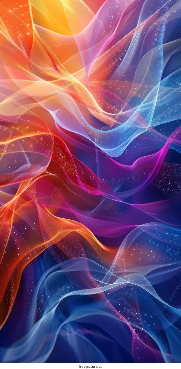 Abstract Colorful Flowing Lines