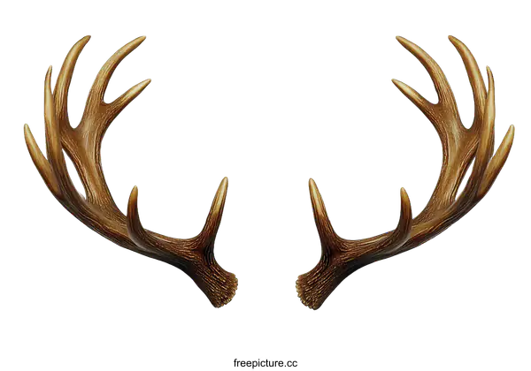 [Transparent Background PNG]Pair of Exquisite Deer Antlers