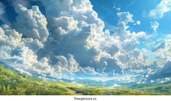 White clouds in the sky