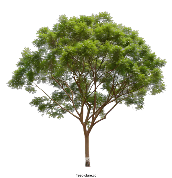 [Transparent Background PNG]Green Tree Isolated on White Background