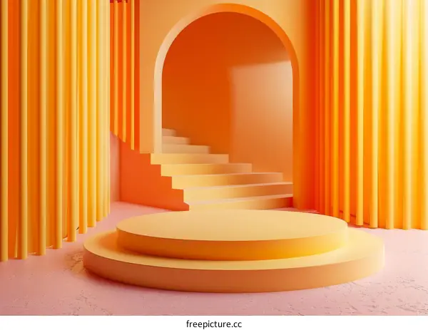 Abstract Colorful Stage Display Design