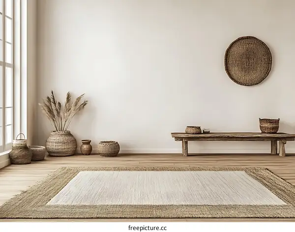 Modern Boho Style Living Room Interior Design