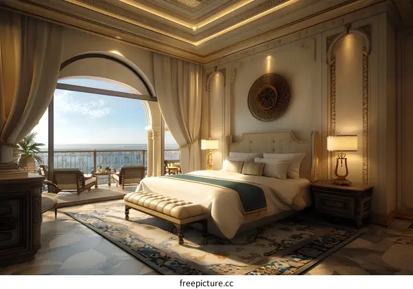 Luxury hotel bedroom