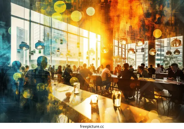 People in a restaurant