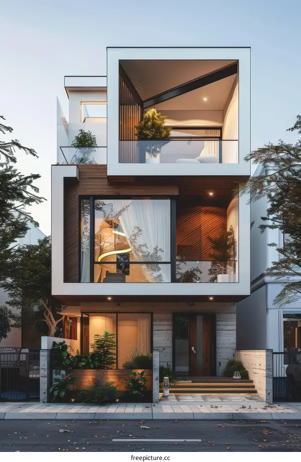 Modern Architectural Design of a Contemporary House Exterior