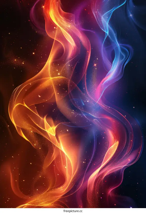 Colorful Fire Flames