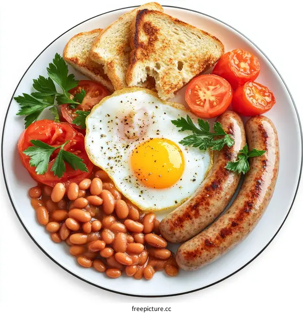 Delicious Full English Breakfast Plate