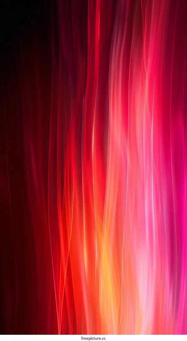 Abstract Curvy Pattern in Red and Pink