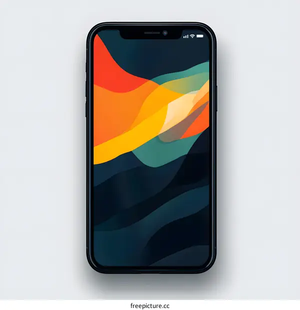 Abstract Phone Wallpaper with Colorful Shapes