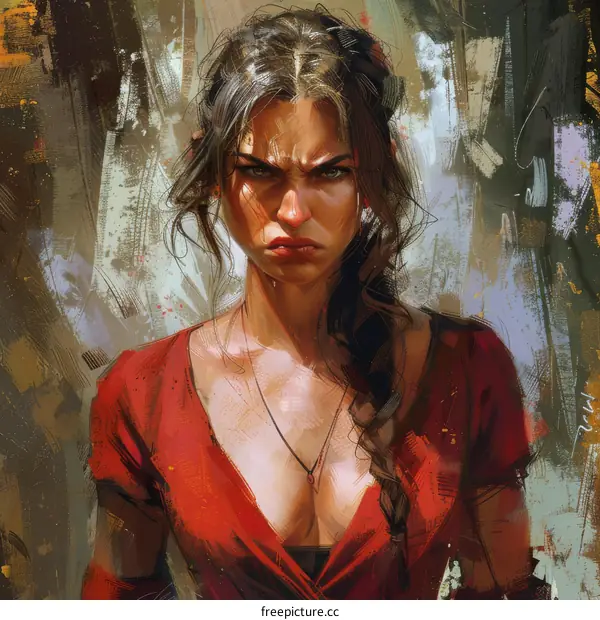 portrait of a woman with red hair and green eyes