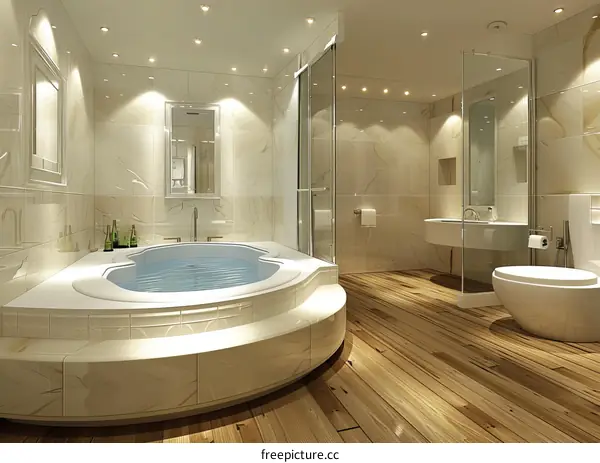 Modern Bathroom Interior Design Rendering