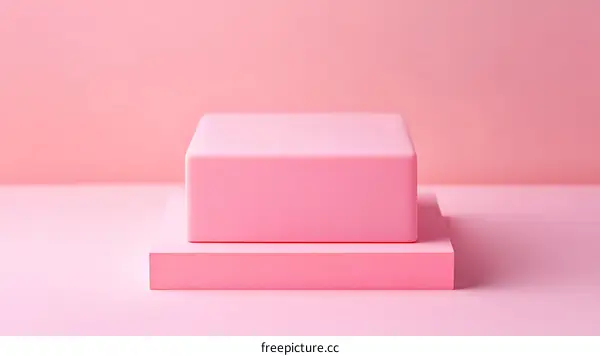 Pink Minimalist Product Display Stand