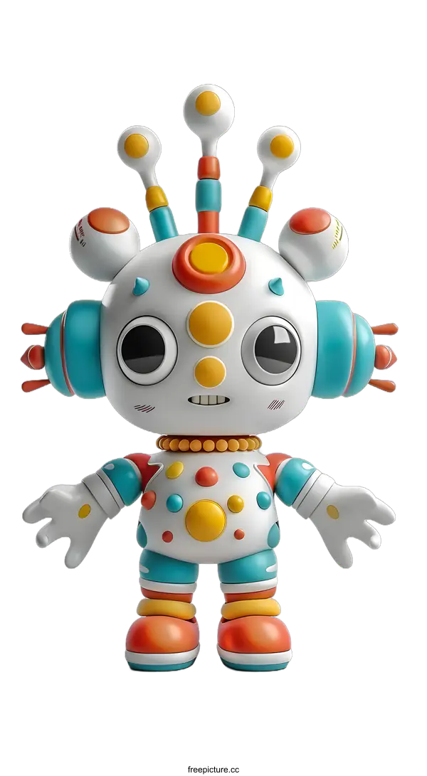 [Transparent Background PNG]Cute Colorful Alien Toy