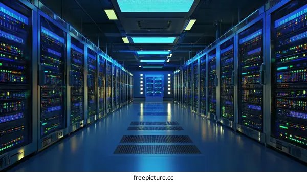 Modern Data Center Server Room