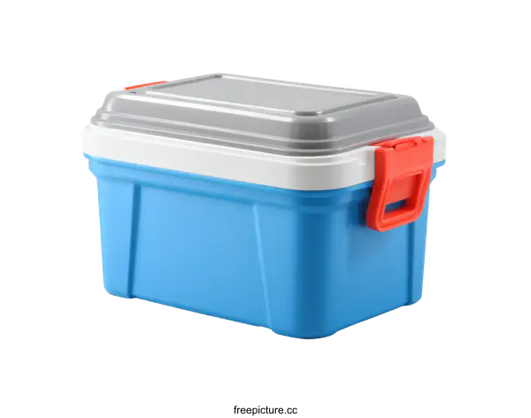 [Transparent Background PNG]Blue and Gray Plastic Cooler Box