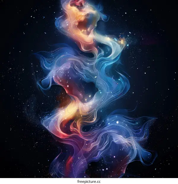 Abstract Cosmic Nebula Art Design