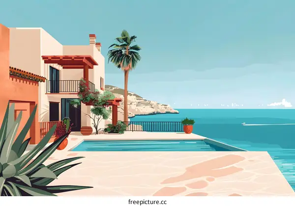 Mediterranean Villa with Infinity Pool and Ocean View