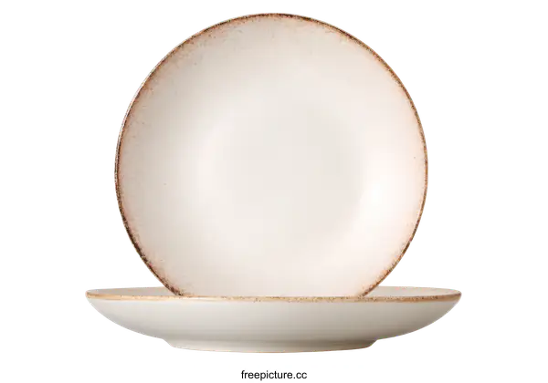 [Transparent Background PNG]Elegant Cream-Colored Ceramic Bowls