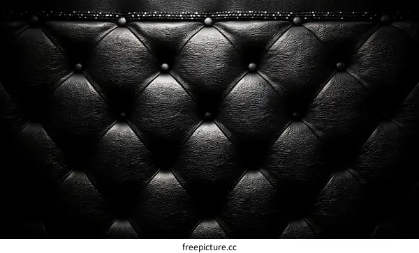 Close up of Black Upholstered Furniture Detail
