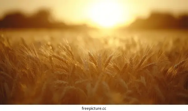 Golden Wheat Field at Sunset