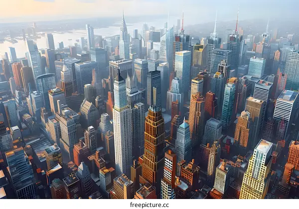 A photo of New York City from above