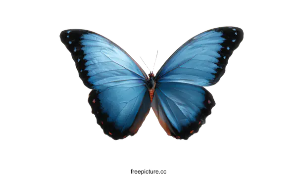 [Transparent Background PNG]Beautiful Blue Butterfly in Flight
