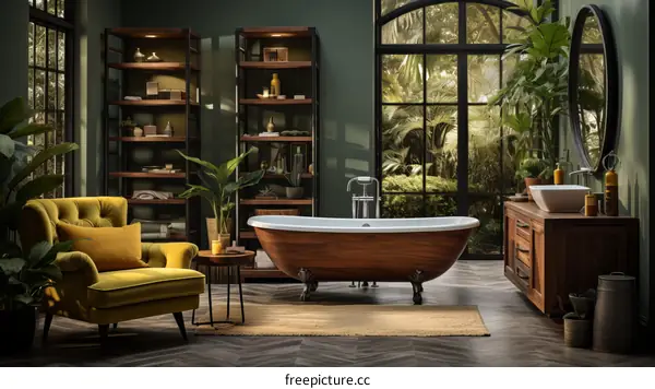 Bathroom With Plants